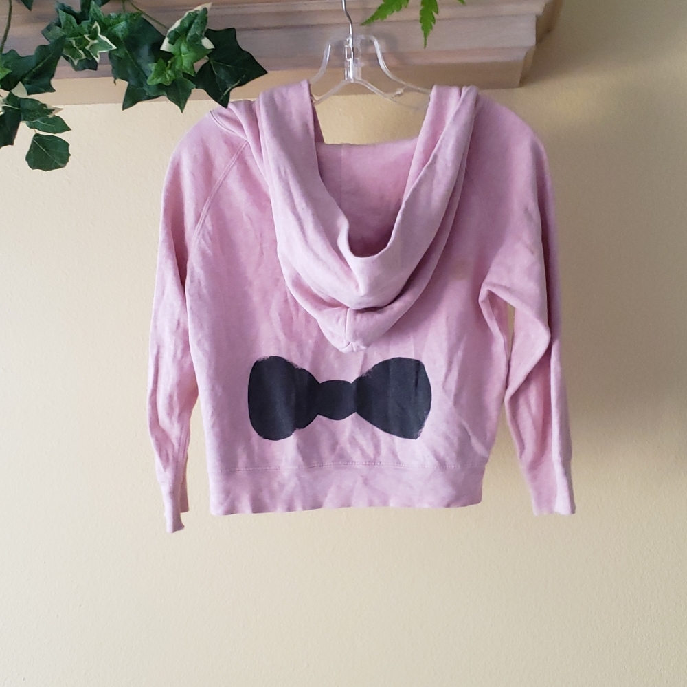 cropped bow jacket zip up hoodie